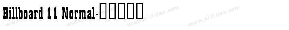 Billboard 11 Normal字体转换